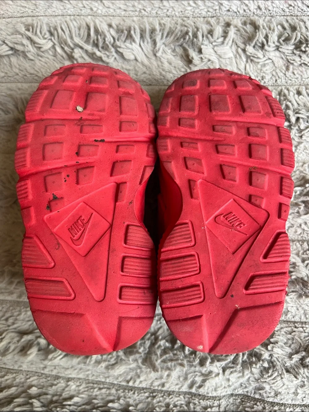 Nike Kids Red Mesh & Suede Sneakers